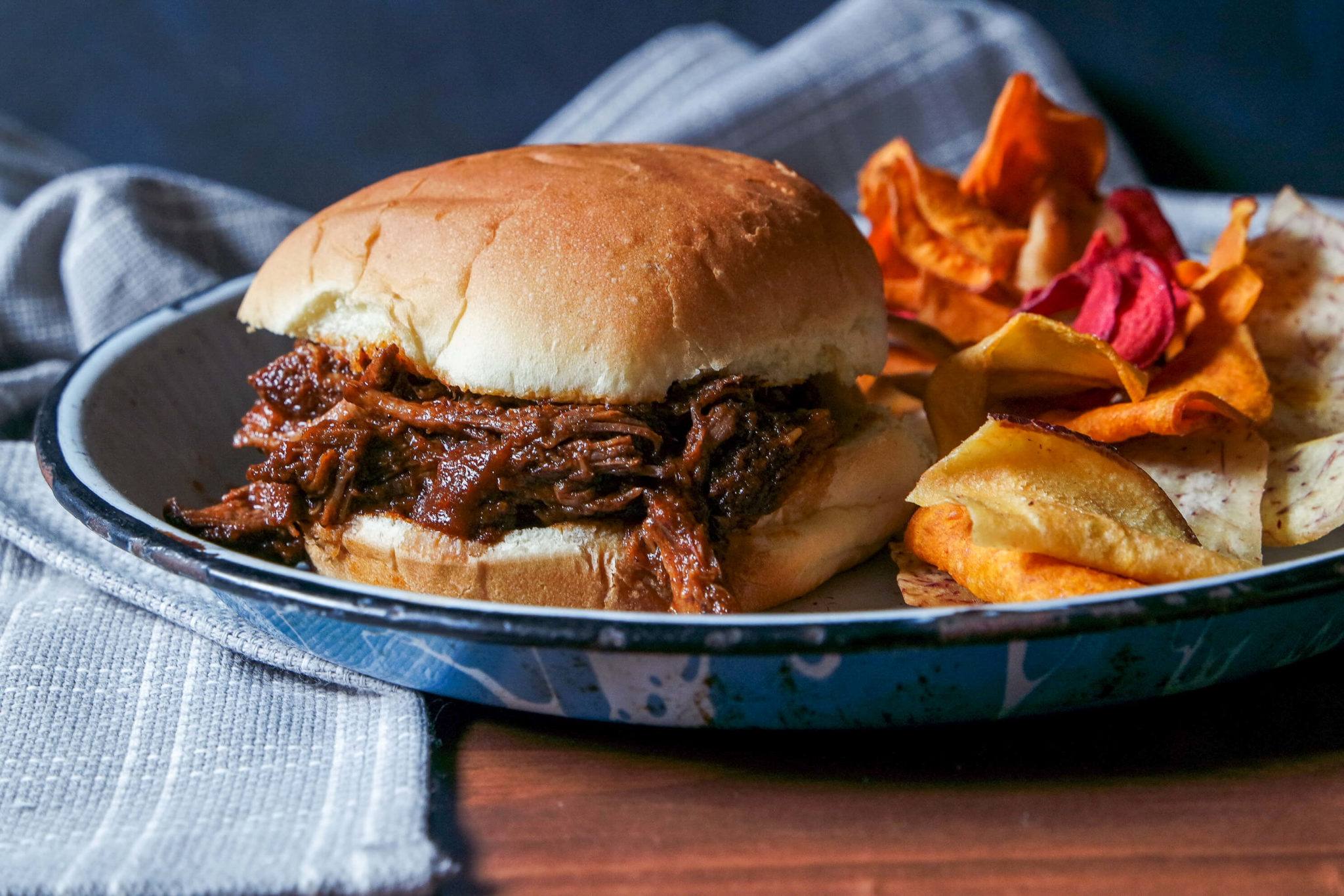 Chipotle Barbeque Braised Beef Sandwhiches